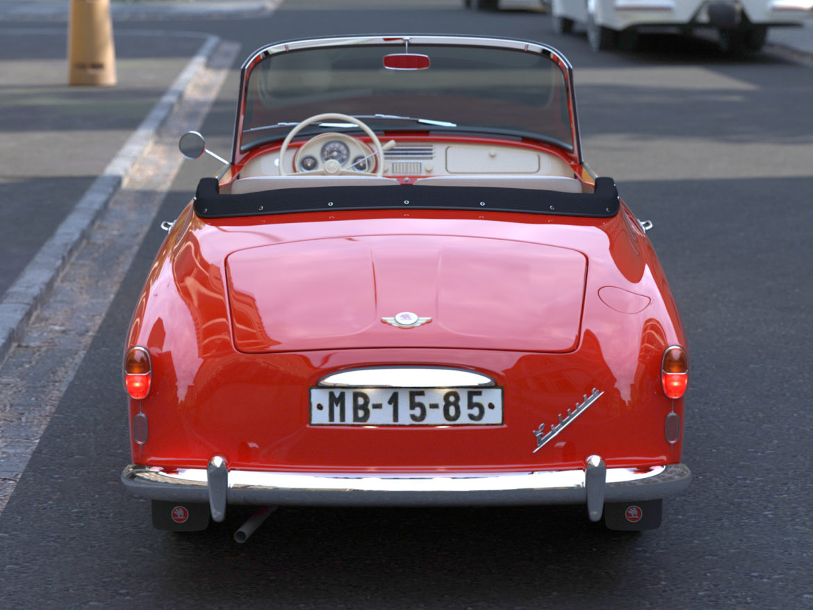 Škoda felicia roadster 1960 3d model 3ds max fbx c4d dae obj 307185