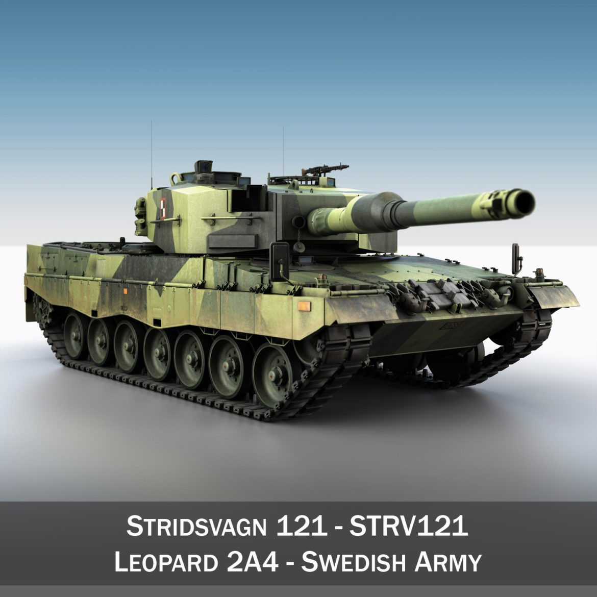 stridsvagn 121 – swedish army 3d model 3ds c4d lwo texture obj 307478