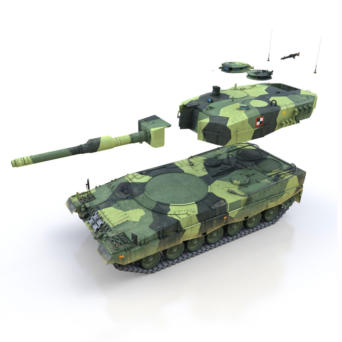 stridsvagn 121 – swedish army 3d model 3ds c4d lwo texture obj 307488