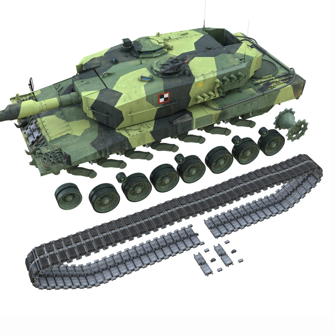 stridsvagn 121 – swedish army 3d model 3ds c4d lwo texture obj 307490