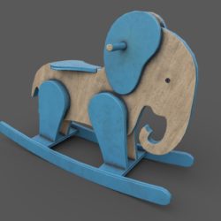 wooden elephant rocking horse 3d model 3ds max fbx dae  obj 308384