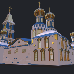 russian cathedral -temple – church 3d model fbx 308560