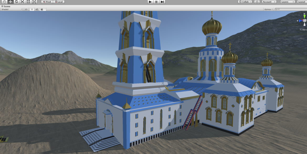 russian cathedral -temple – church 3d model fbx 308578