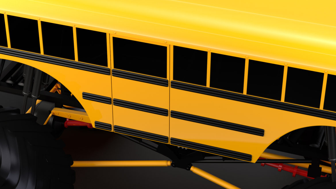 monster truck school bus 3d model 3ds max fbx c4d lwo ma mb hrc xsi obj 311432