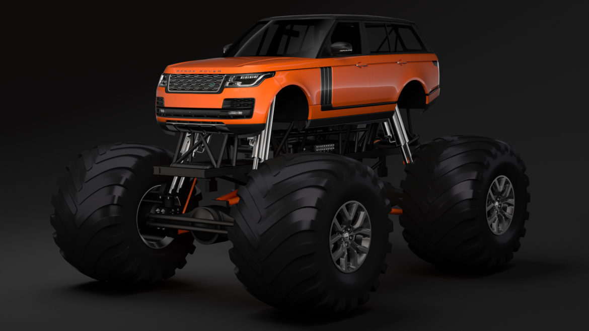 monster truck range rover svautobiography dynamic 3d model 3ds max fbx c4d lwo ma mb hrc xsi obj 312139