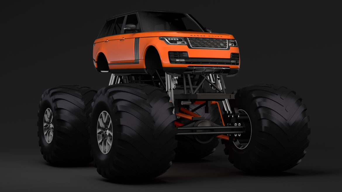 monster truck range rover svautobiography dynamic 3d model 3ds max fbx c4d lwo ma mb hrc xsi obj 312140