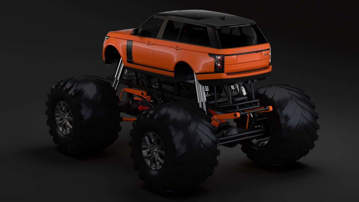 monster truck range rover svautobiography dynamic 3d model 3ds max fbx c4d lwo ma mb hrc xsi obj 312145