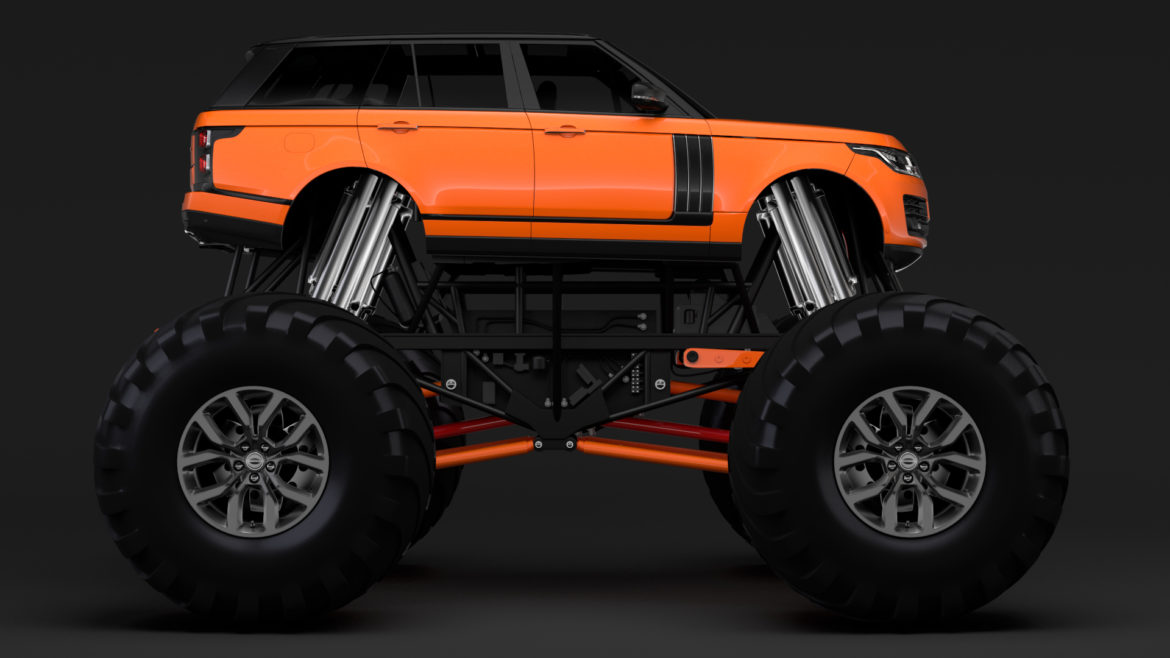 monster truck range rover svautobiography dynamic 3d model 3ds max fbx c4d lwo ma mb hrc xsi obj 312146
