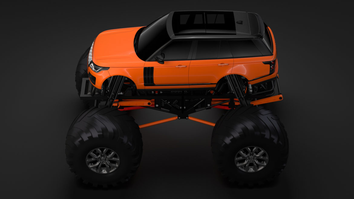 monster truck range rover svautobiography dynamic 3d model 3ds max fbx c4d lwo ma mb hrc xsi obj 312148