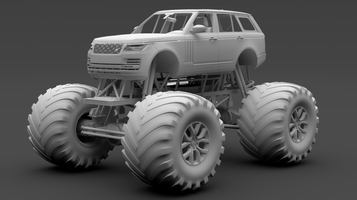 monster truck range rover svautobiography dynamic 3d model 3ds max fbx c4d lwo ma mb hrc xsi obj 312152