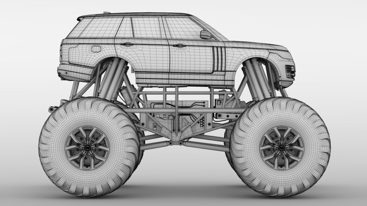 monster truck range rover svautobiography dynamic 3d model 3ds max fbx c4d lwo ma mb hrc xsi obj 312156