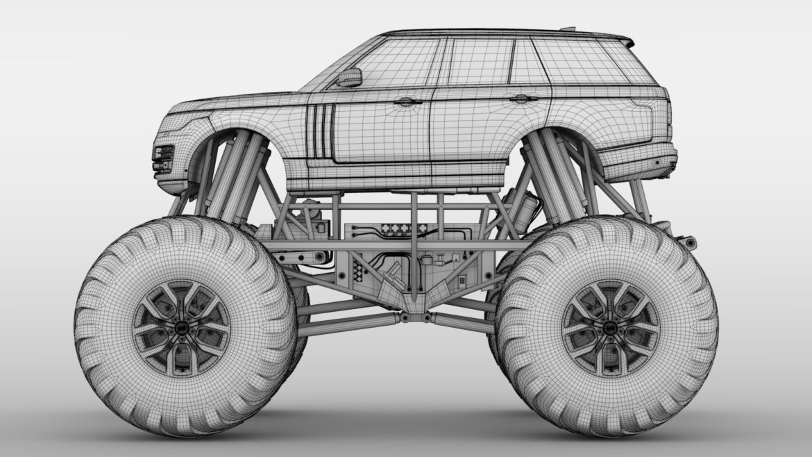 monster truck range rover svautobiography dynamic 3d model 3ds max fbx c4d lwo ma mb hrc xsi obj 312158