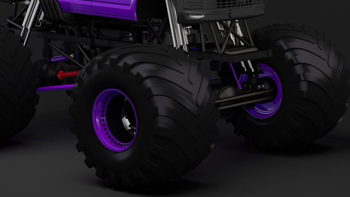 monster truck vw transporter 3d model 3ds max fbx c4d lwo ma mb hrc xsi obj 312180