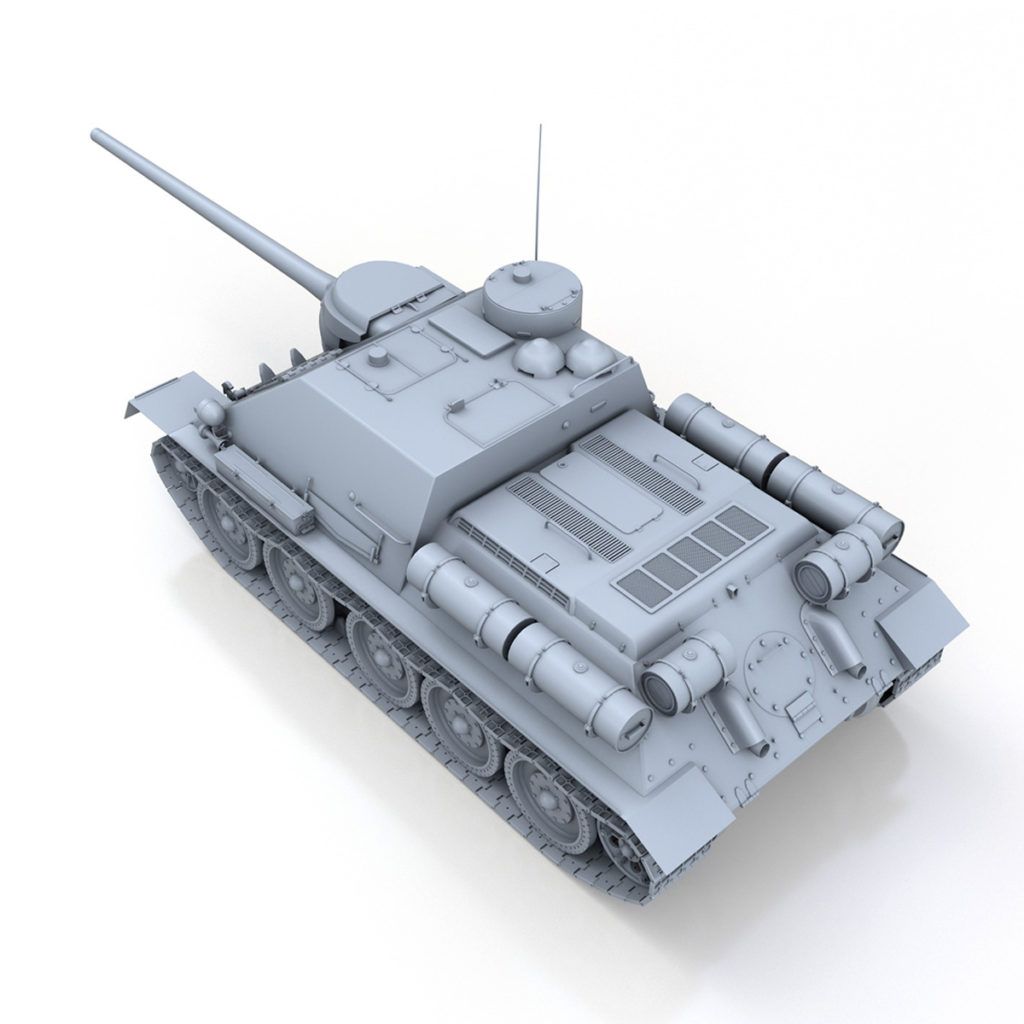 Zvezda 1/72 Su-100 Soviet Tank Destroyer (by Gürkan Özkan