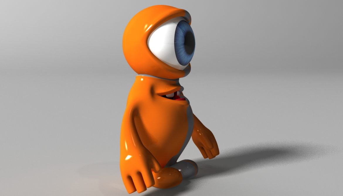orange alien rigged 3d model 3ds max fbx  obj 313732