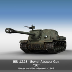 isu-122s – 16 – soviet assault gun 3d model 3ds fbx c4d lwo obj 313749