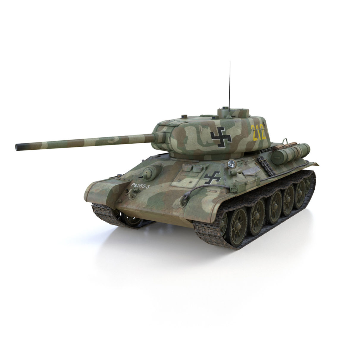 t-34-85 – 212 – finish army 3d model 3ds fbx c4d lwo obj 314636