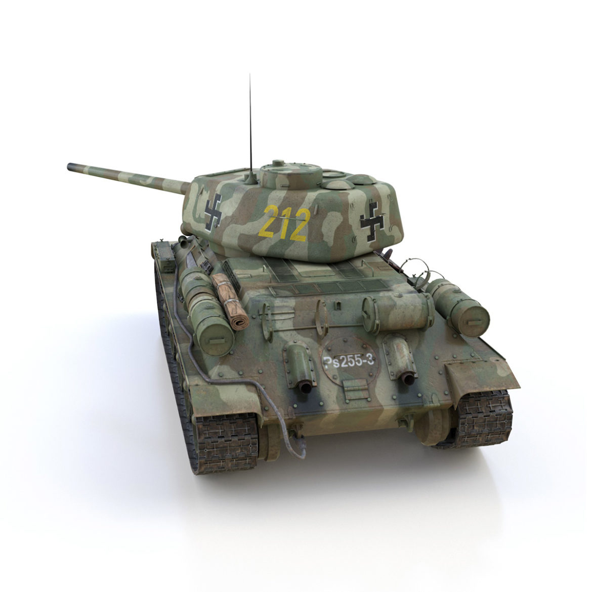 t-34-85 – 212 – finish army 3d model 3ds fbx c4d lwo obj 314639