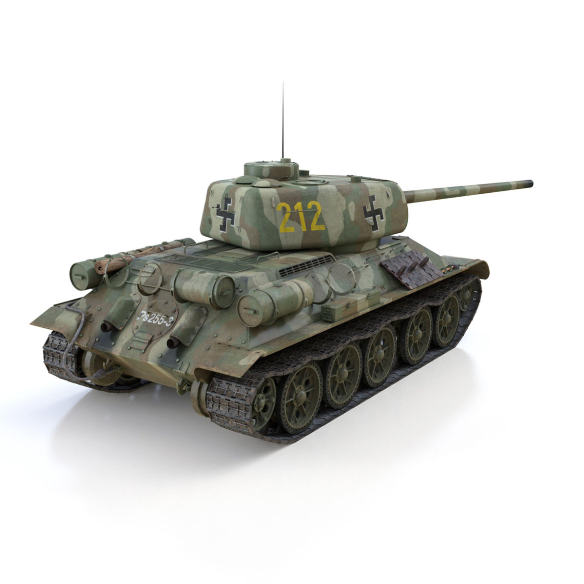 t-34-85 – 212 – finish army 3d model 3ds fbx c4d lwo obj 314640