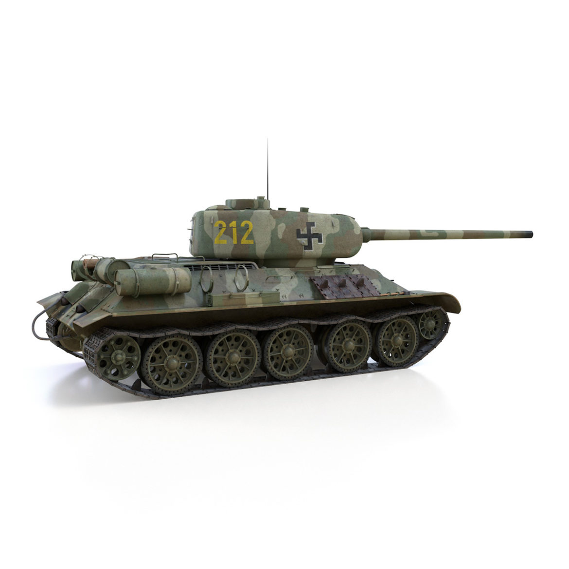 t-34-85 – 212 – finish army 3d model 3ds fbx c4d lwo obj 314641