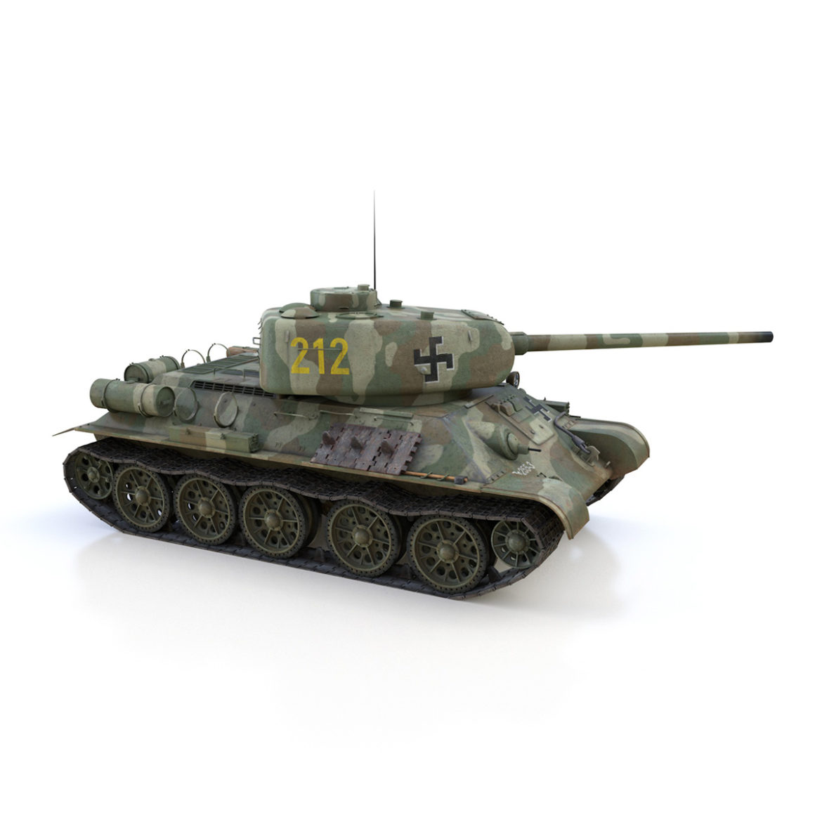 t-34-85 – 212 – finish army 3d model 3ds fbx c4d lwo obj 314642