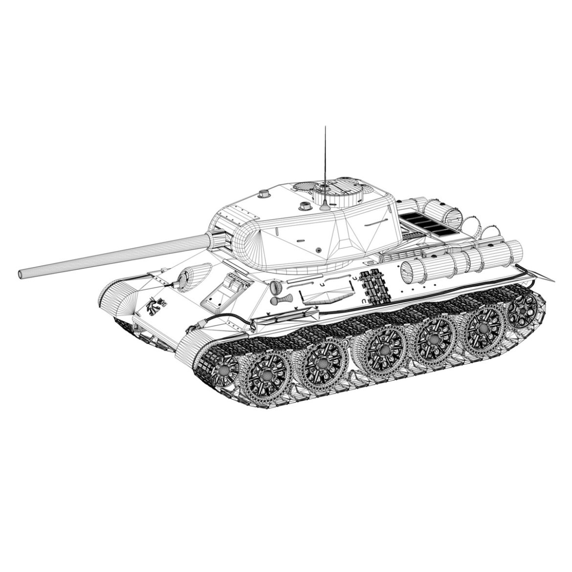 t-34-85 – 212 – finish army 3d model 3ds fbx c4d lwo obj 314646