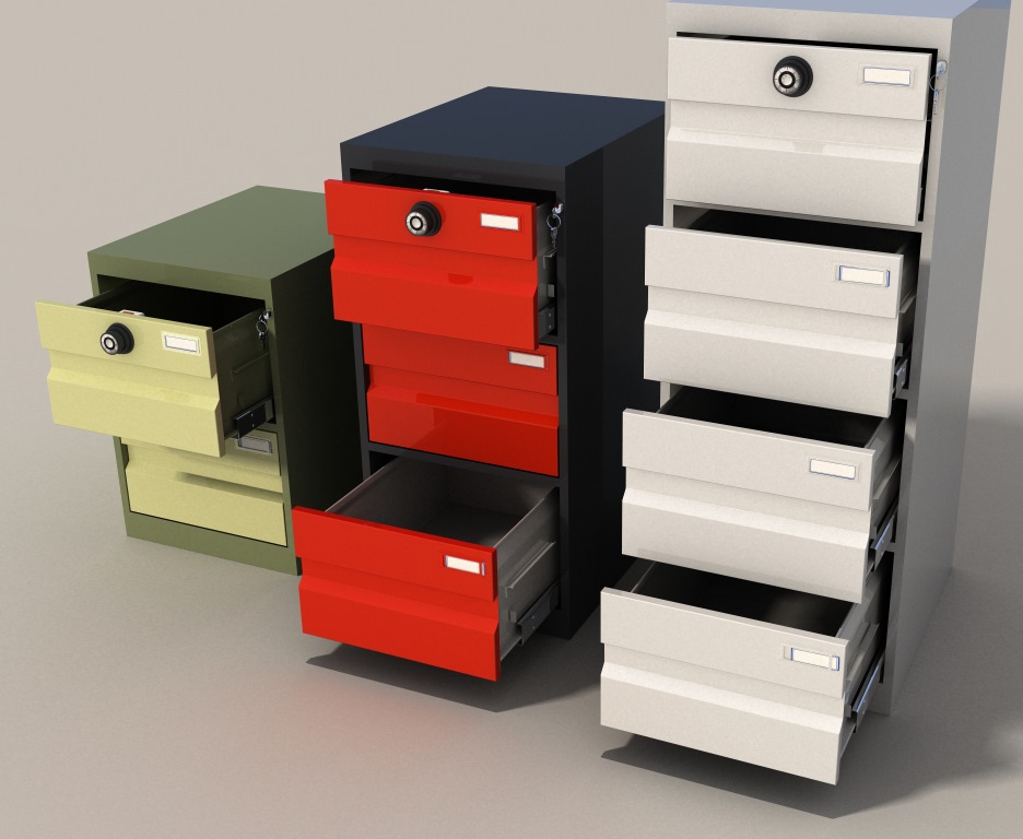 Locker File Cabinets 3d Model Flatpyramid
