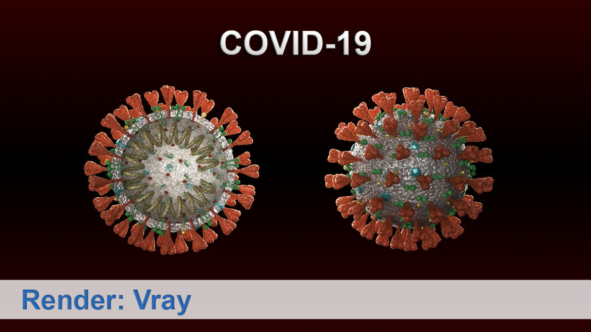 covid-19 virus 3d model max 316984