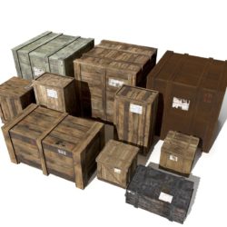 transport crates pack 3 3d model fbx obj 319445