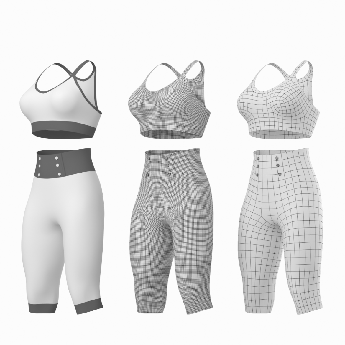 woman sportswear 04 base mesh design kit 3d model max fbx blend c4d dae ma mb  obj ztl 320360