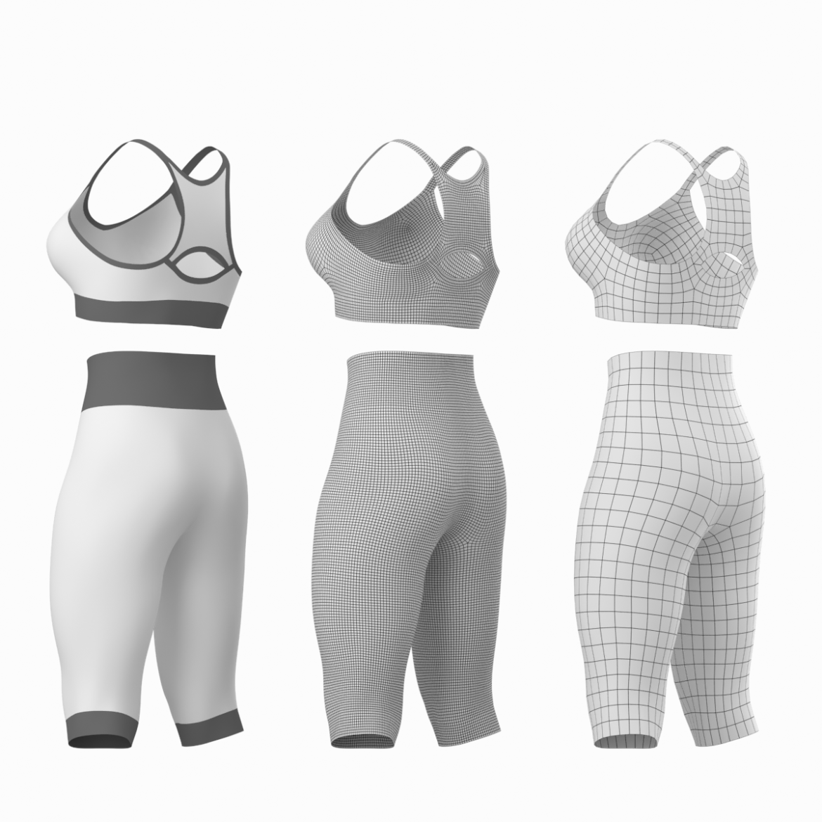 woman sportswear 04 base mesh design kit 3d model max fbx blend c4d dae ma mb  obj ztl 320363