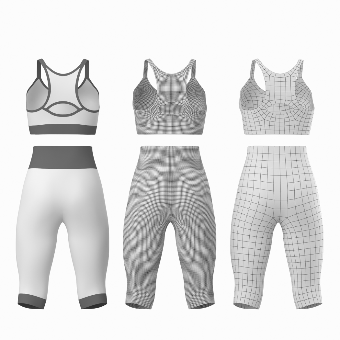 woman sportswear 04 base mesh design kit 3d model max fbx blend c4d dae ma mb  obj ztl 320364