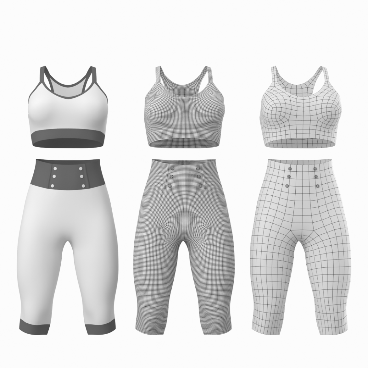 woman sportswear 04 base mesh design kit 3d model max fbx blend c4d dae ma mb  obj ztl 320367