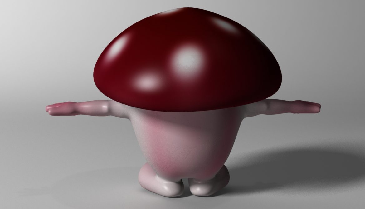cartoon mushroom character rigged and animated 3d model 3ds max fbx  obj 320512