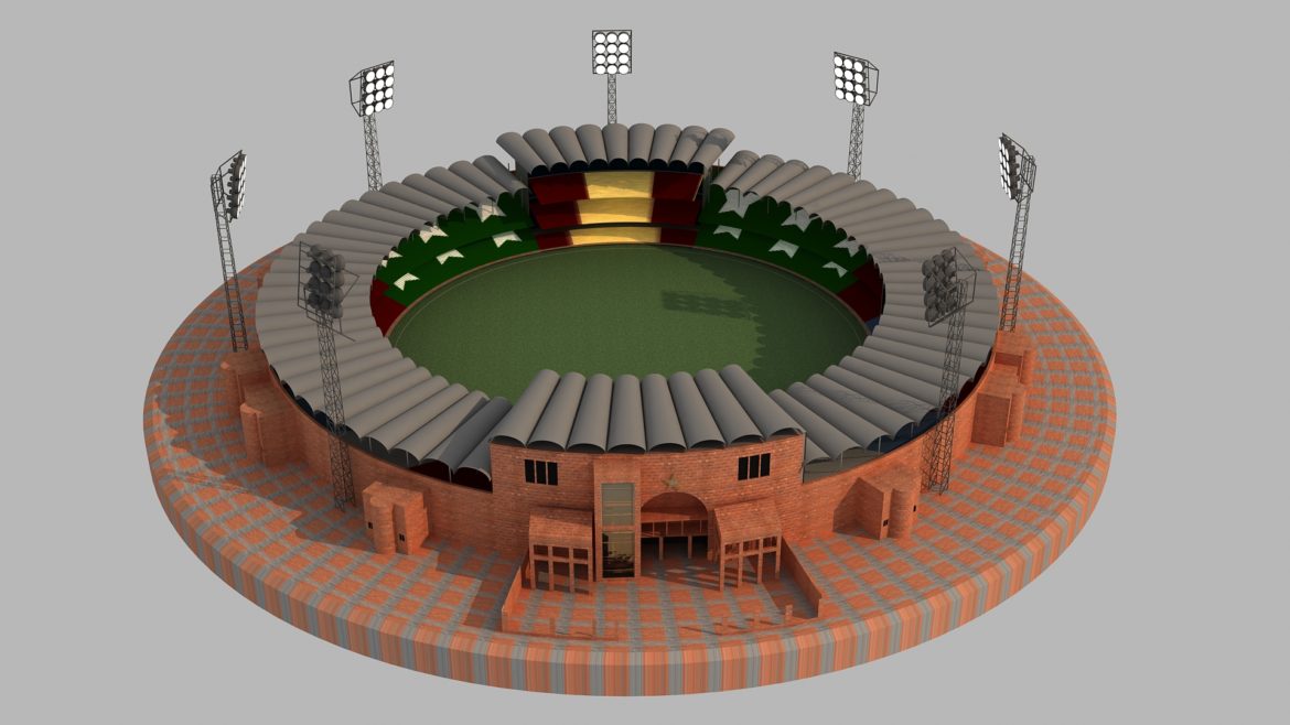 qaddafi cricket stadium 3d model 3ds max fbx obj 321229