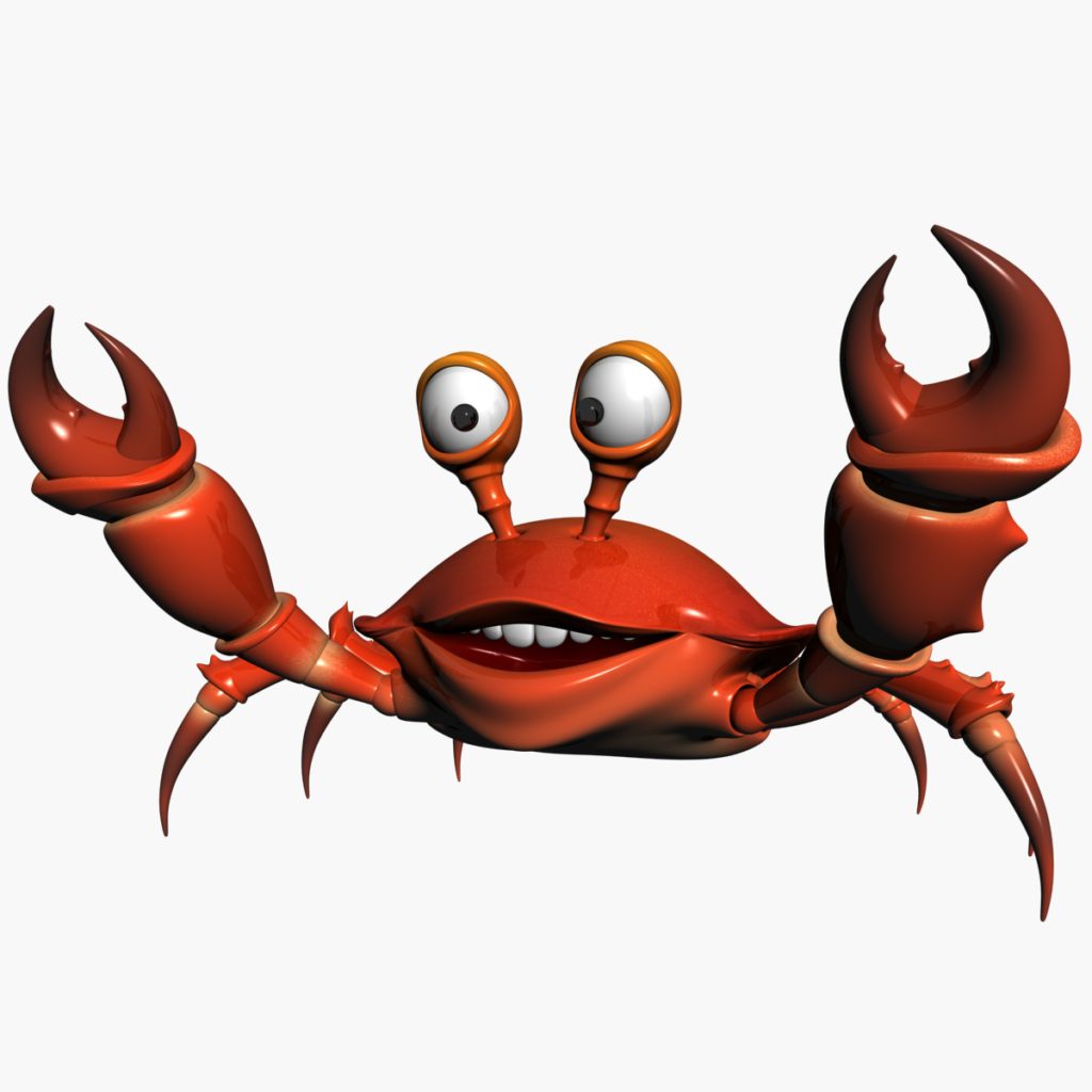 Cartoon Crab RIGGED and ANIMATED 3D Model - FlatPyramid