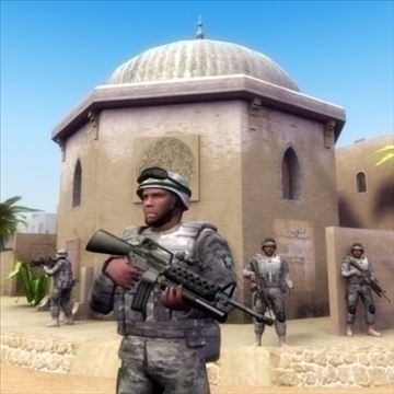 3D model of Arab battlefield used for military simulation and trainings and for 3D games