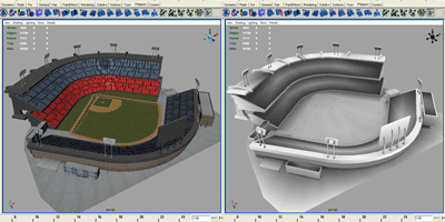 Baseball stadium 3d model in max, 3ds, fbx, other, lwo, maya, obj, other, Directx, xsi low polygon