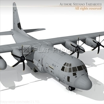 3D model of C130 Hercules hp aircraft military