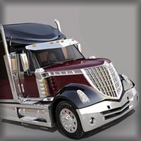 3d model of truck trailer tank international lone star car vehicle 18 wheeler tractor