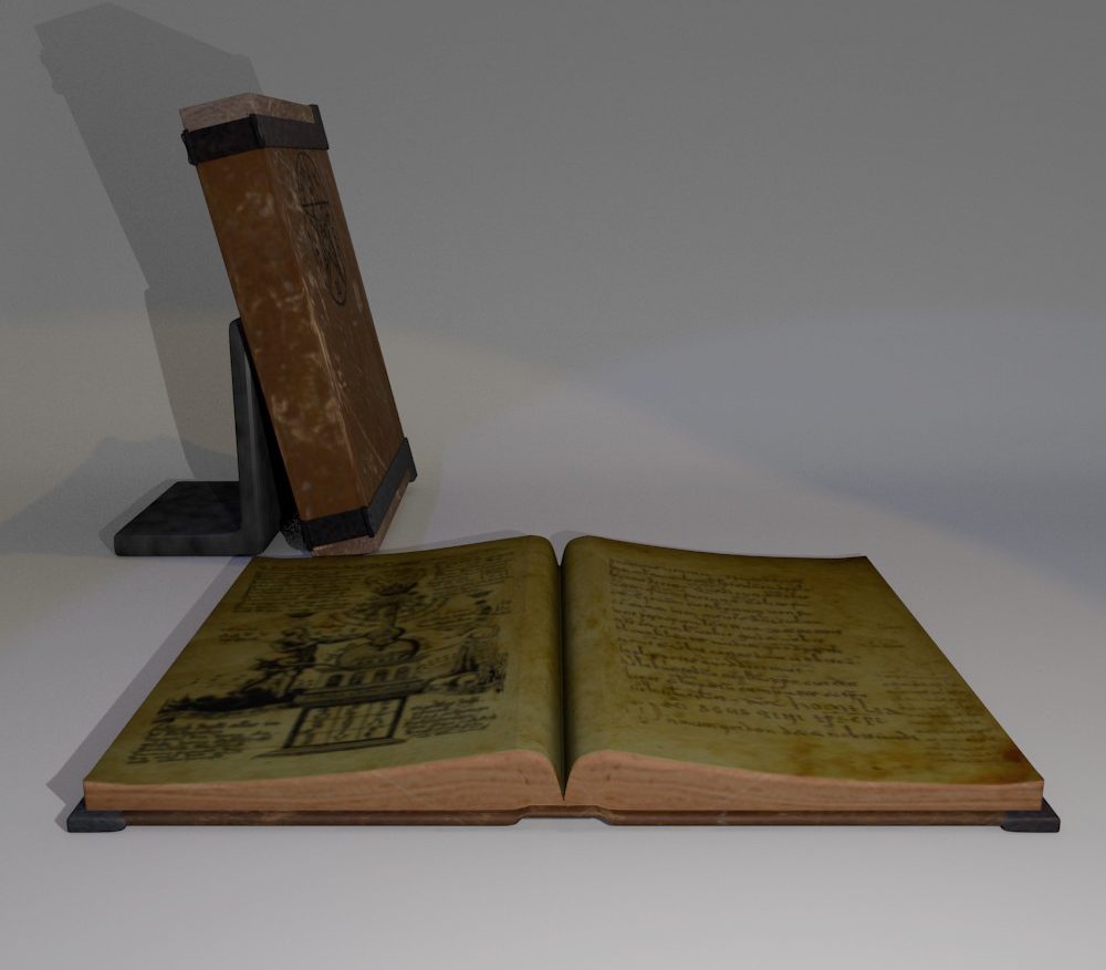 ancient hardcover book 3d model fbx blend dae obj 117690