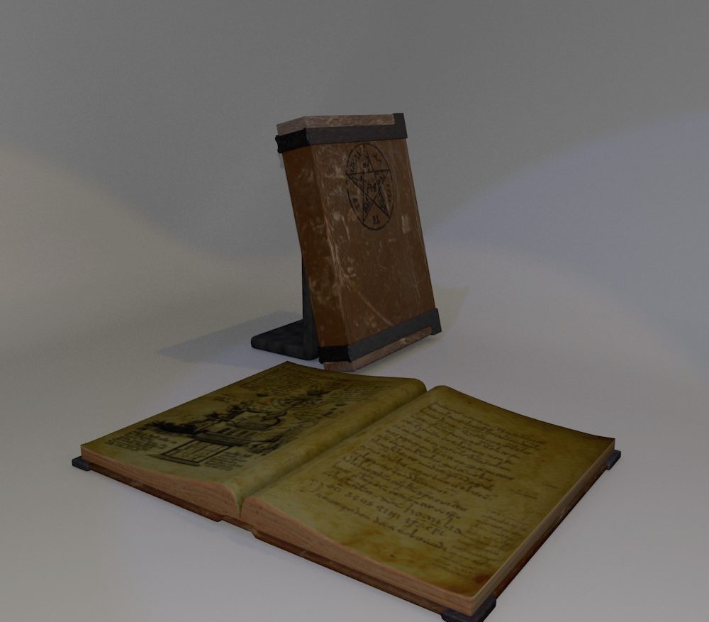 ancient hardcover book 3d model fbx blend dae obj 117691