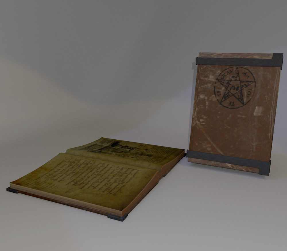 ancient hardcover book 3d model fbx blend dae obj 117692