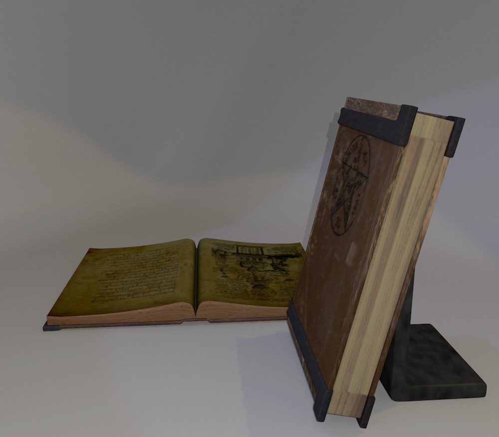 ancient hardcover book 3d model fbx blend dae obj 117693