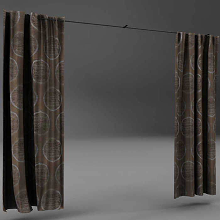 curtains 3d model 3ds max fbx ma mb obj 156937