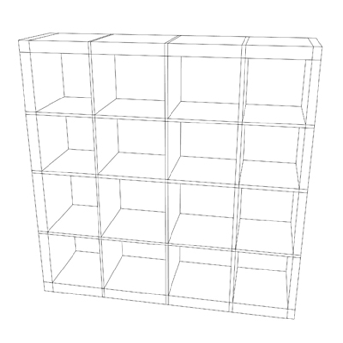 dark wood bookcase storage 3d model 3ds fbx ma mb obj 155572