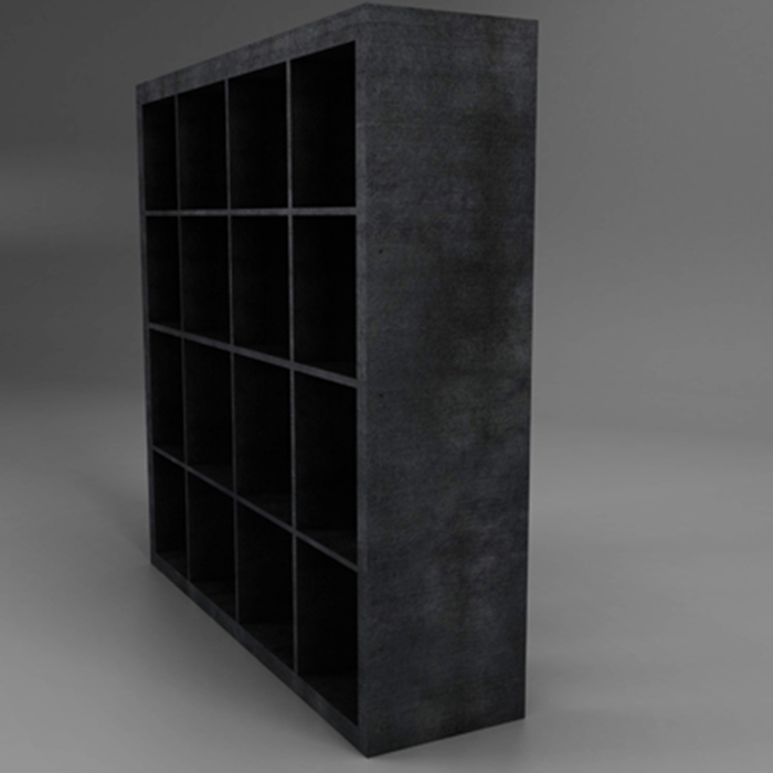 dark wood bookcase storage 3d model 3ds fbx ma mb obj 155573