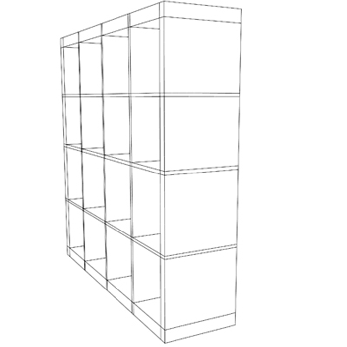 dark wood bookcase storage 3d model 3ds fbx ma mb obj 155575