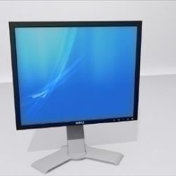 dell computer monitor 3d model 3ds max wrl wrz obj 109041
