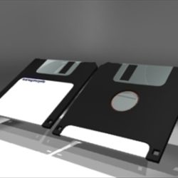 diskette 3d model 3ds dxf lwo 81106